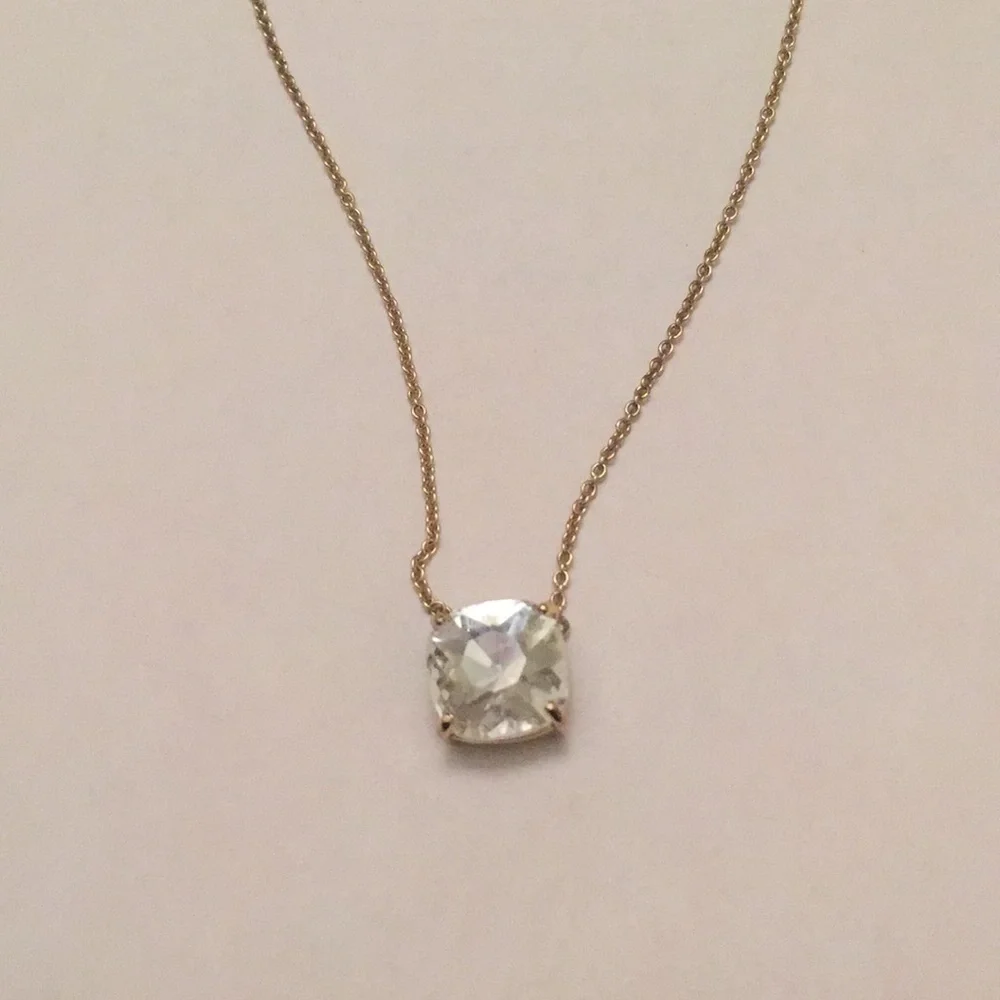 Crystal gold statement necklace. - Picture 3 of 8